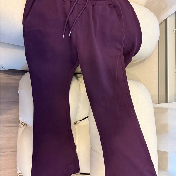 Hanifa Deep Purple Flare two piece sweatsuit - Picture 4 of 6